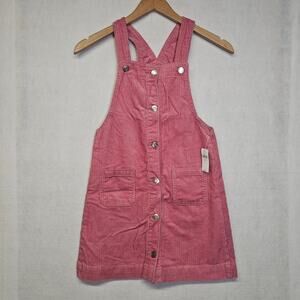 NWT Gap Kids Pink Mauve Corduroy Overall Dress